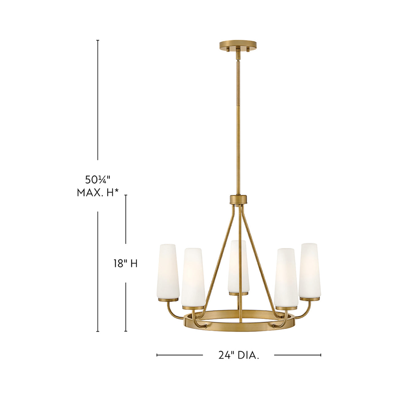 Selma Chandelier - line drawing.