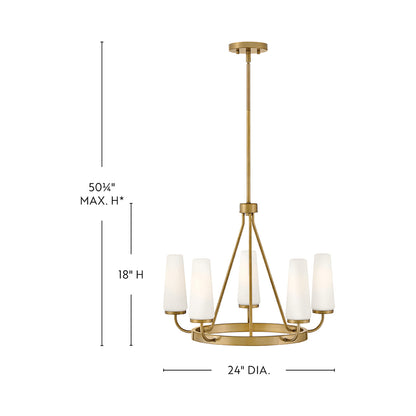Selma Chandelier - line drawing.