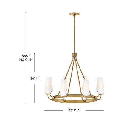 Selma Chandelier - line drawing.