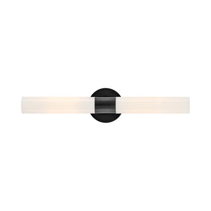 Shea Vanity Light in Black/Cased Opal.