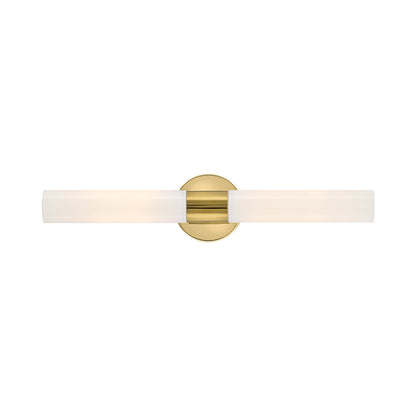 Shea Vanity Light in Bright Brass/Cased Opal.