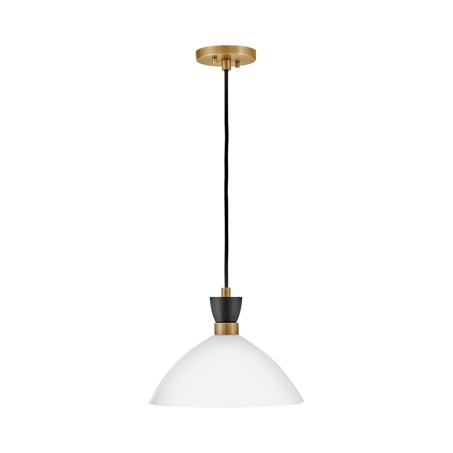 Simon Pendant Light in Black/Cased Opal.