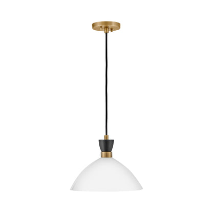 Simon Pendant Light in Black/Cased Opal.