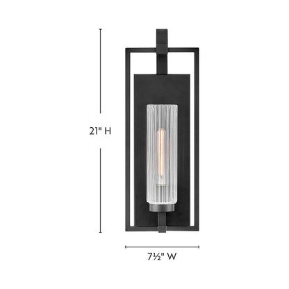 Stassi Outdoor Wall Light - line drawing.