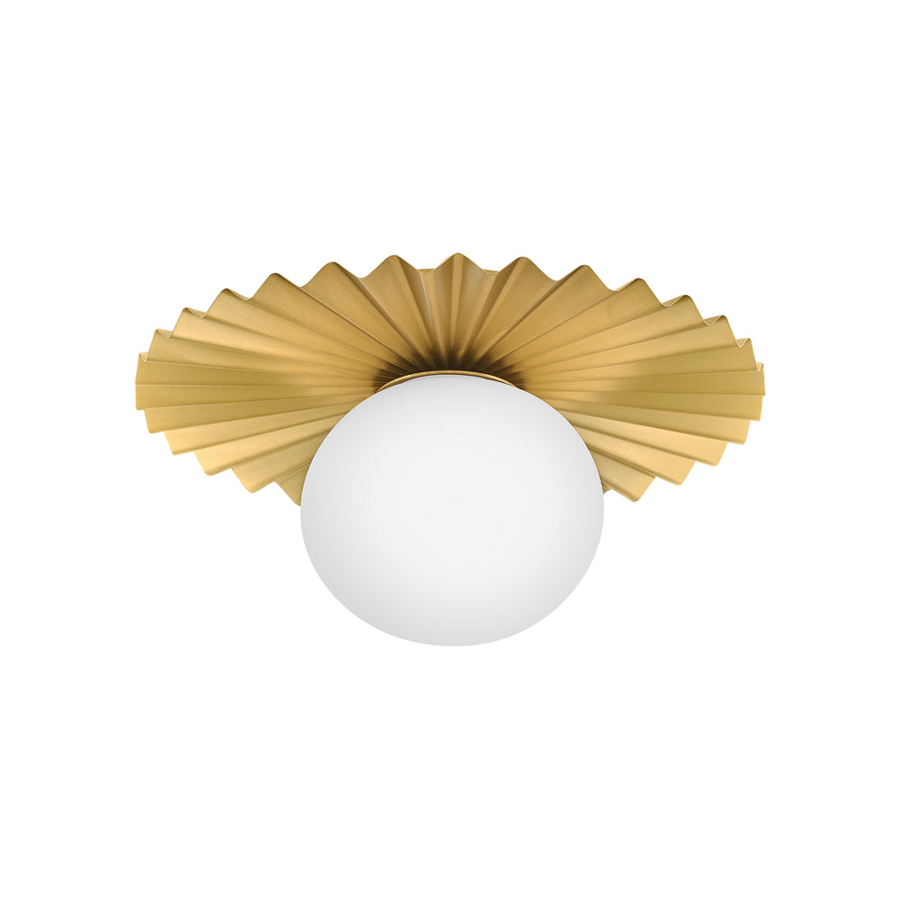 Stevie Ceiling / Wall Light in Lacquered Brass (9.75-Inch).