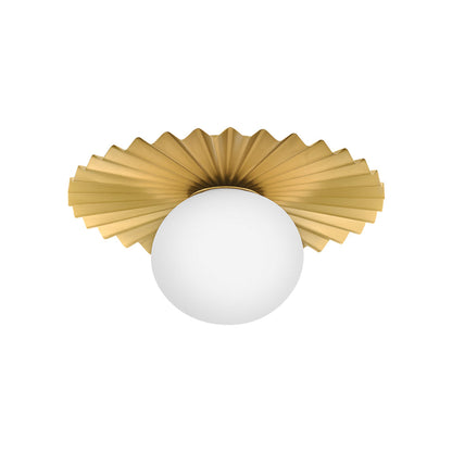 Stevie Ceiling / Wall Light in Lacquered Brass (9.75-Inch).