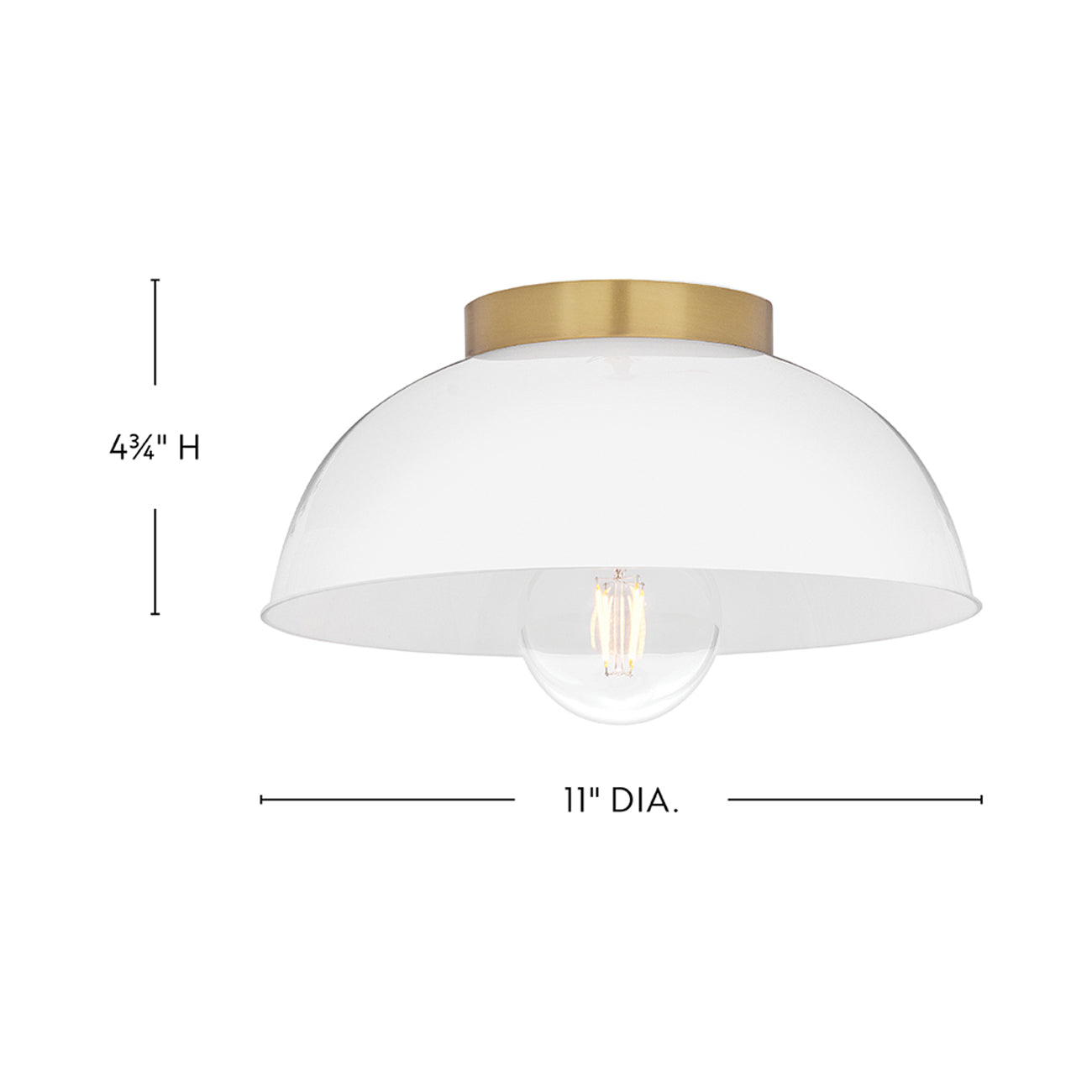 Stu Flush Mount Ceiling Light - line drawing.