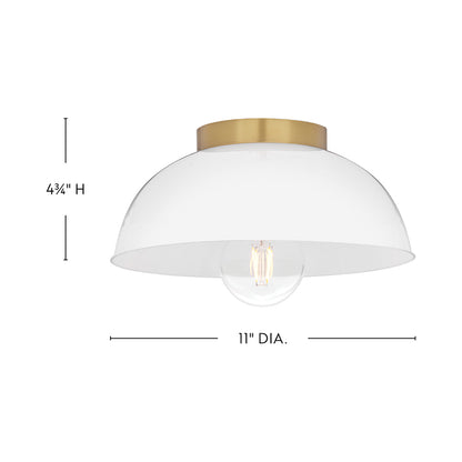 Stu Flush Mount Ceiling Light - line drawing.
