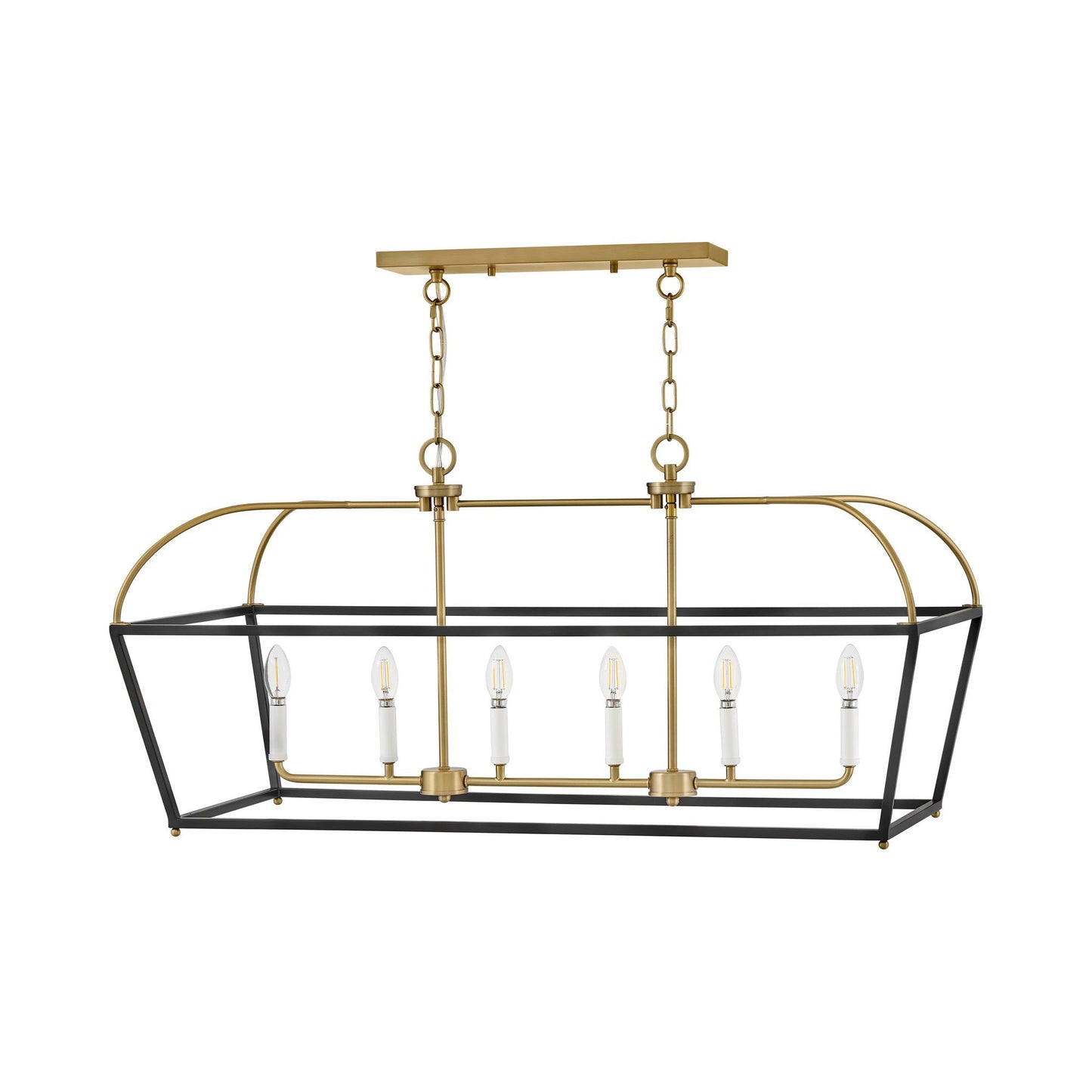 Tate Linear Chandelier in Detail.
