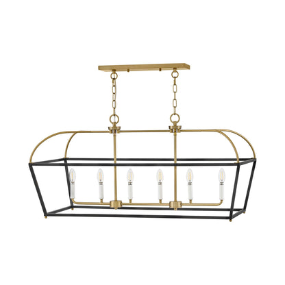 Tate Linear Chandelier in Detail.