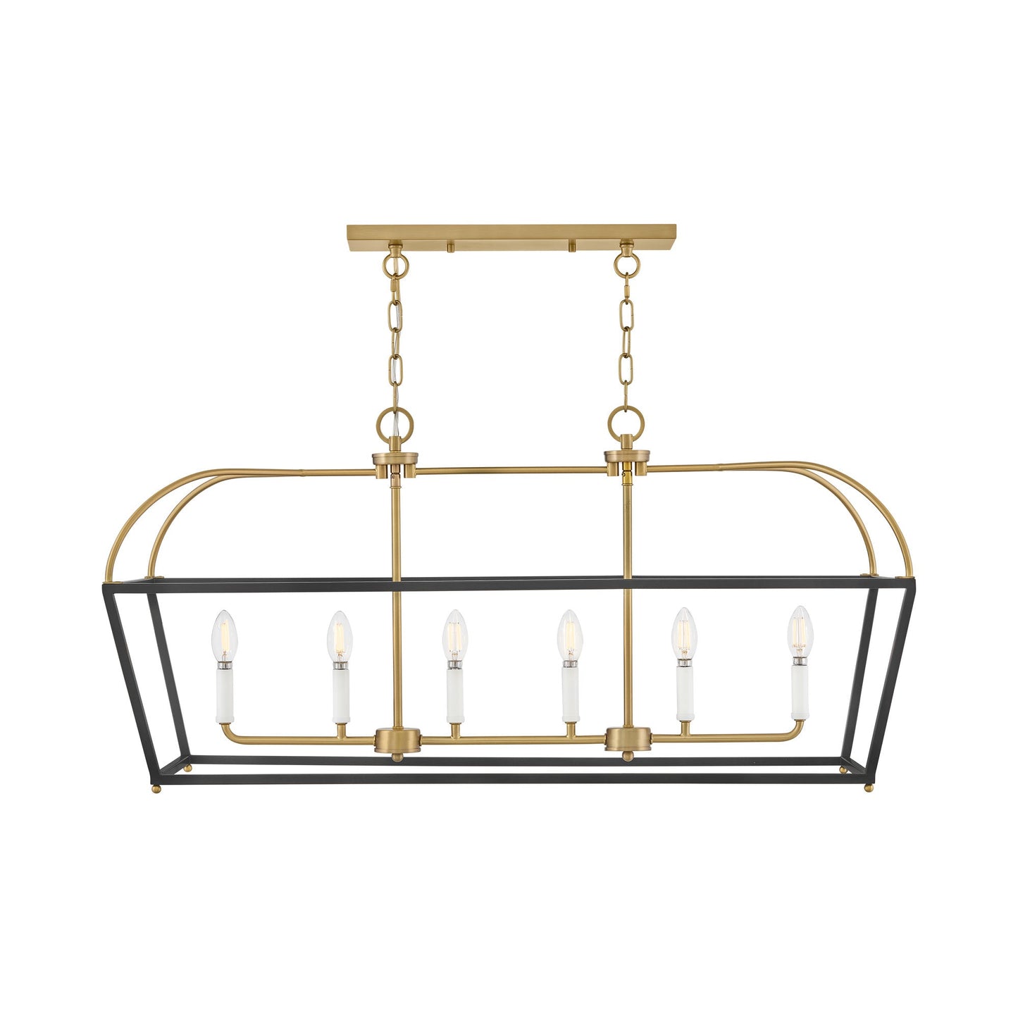 Tate Linear Chandelier in Detail.