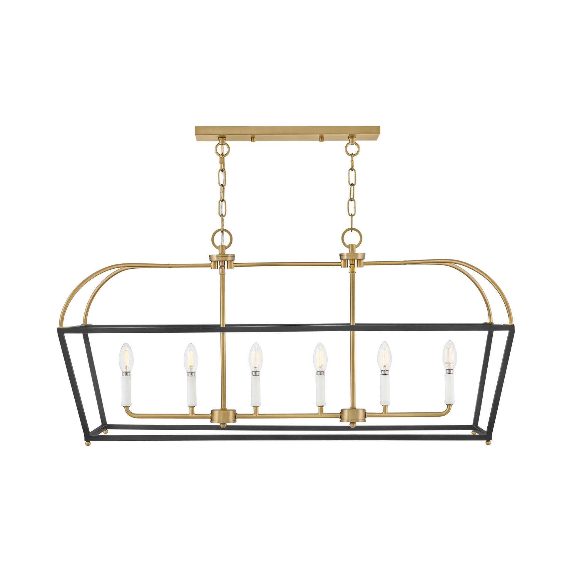 Tate Linear Chandelier in Detail.