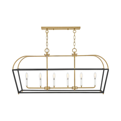 Tate Linear Chandelier in Detail.