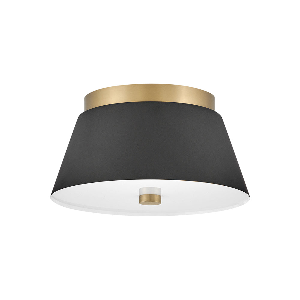 Tess Flush Mount Ceiling Light in Black (10.5-Inch).