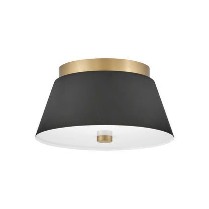 Tess Flush Mount Ceiling Light in Black (10.5-Inch).