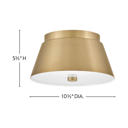 Tess Flush Mount Ceiling Light - line drawing.