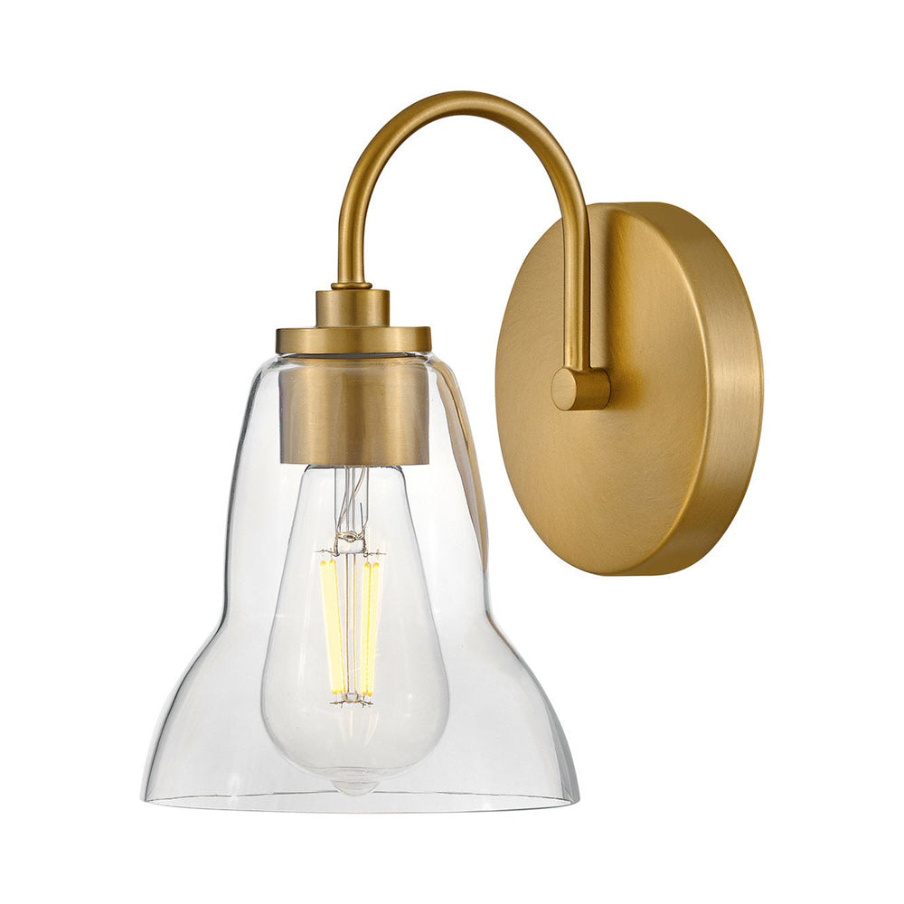 Vera Bath Vanity Light in Lacquered Brass (1-Light).