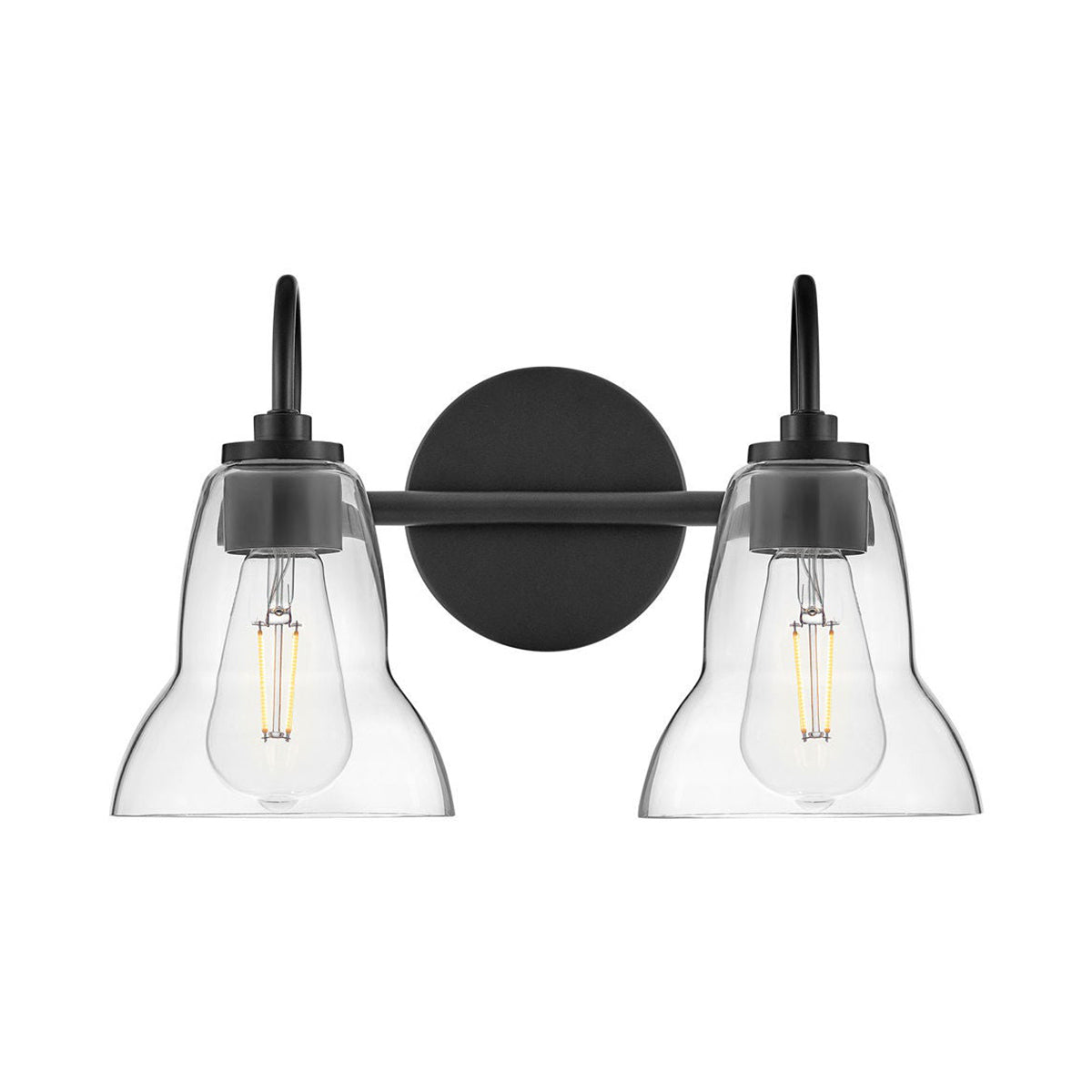 Vera Bath Vanity Light in Black (2-Light).
