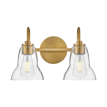 Vera Bath Vanity Light in Lacquered Brass (2-Light).