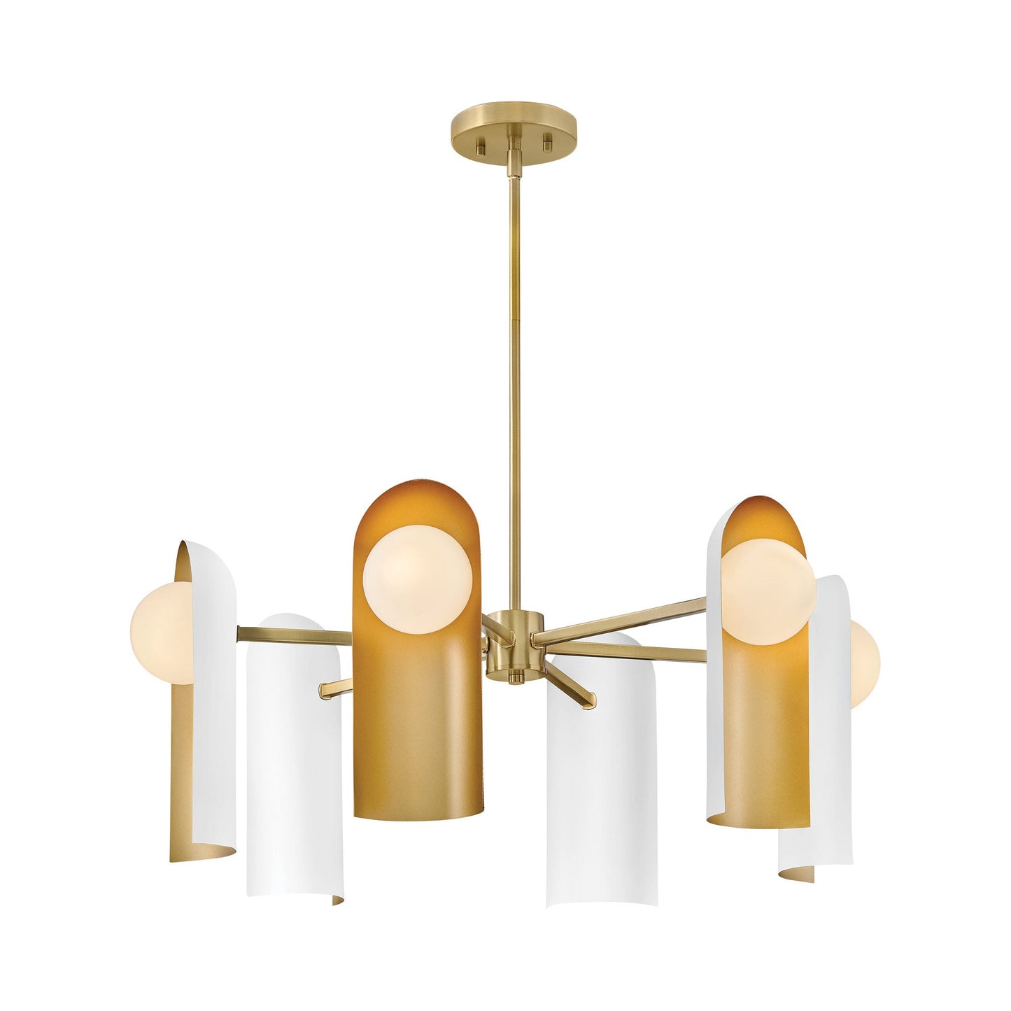 Zuri Chandelier in Satin Off-White.