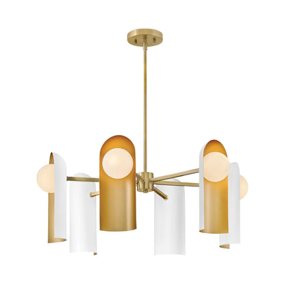 Zuri Chandelier in Satin Off-White.