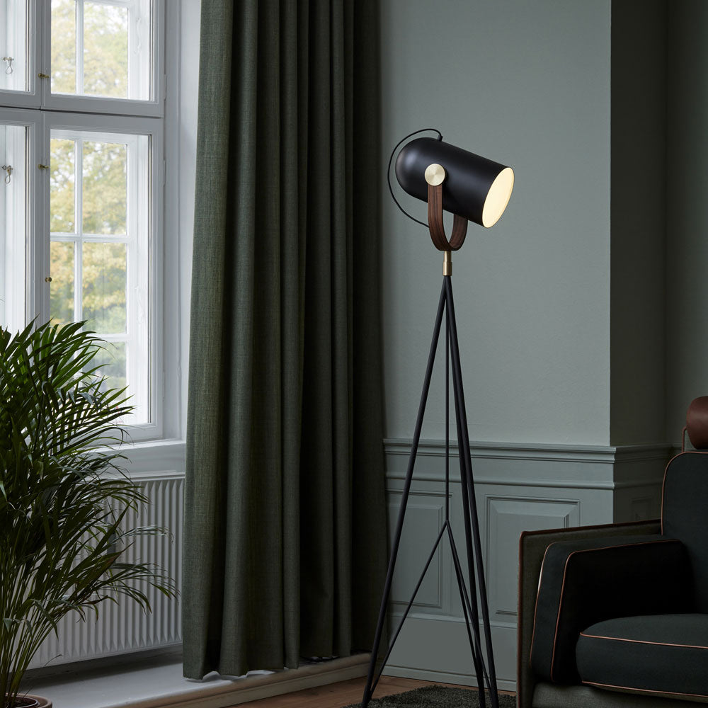 Carronade Floor Lamp in living room.