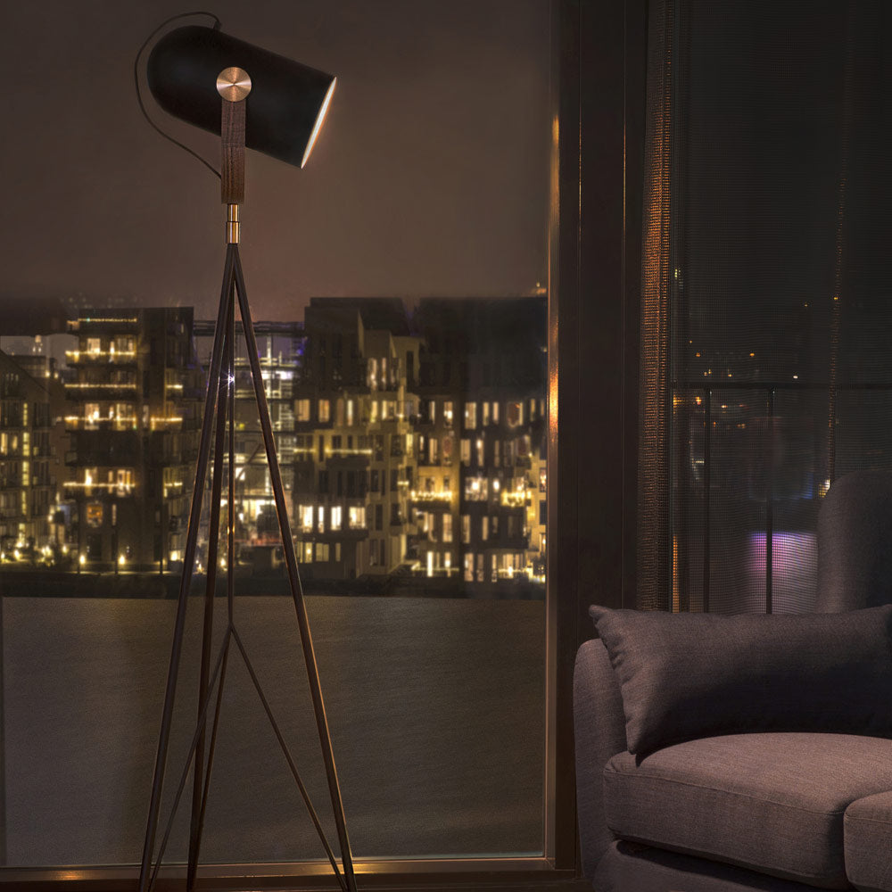 Carronade Floor Lamp in living room.