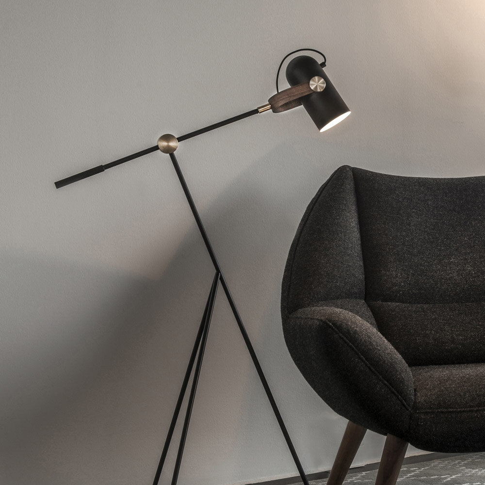 Carronade Floor Lamp in living room.