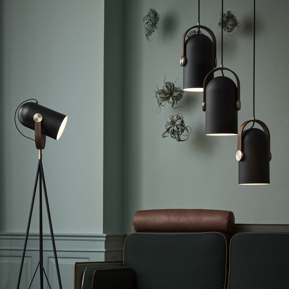 Carronade Spot Pendant Light in living room.