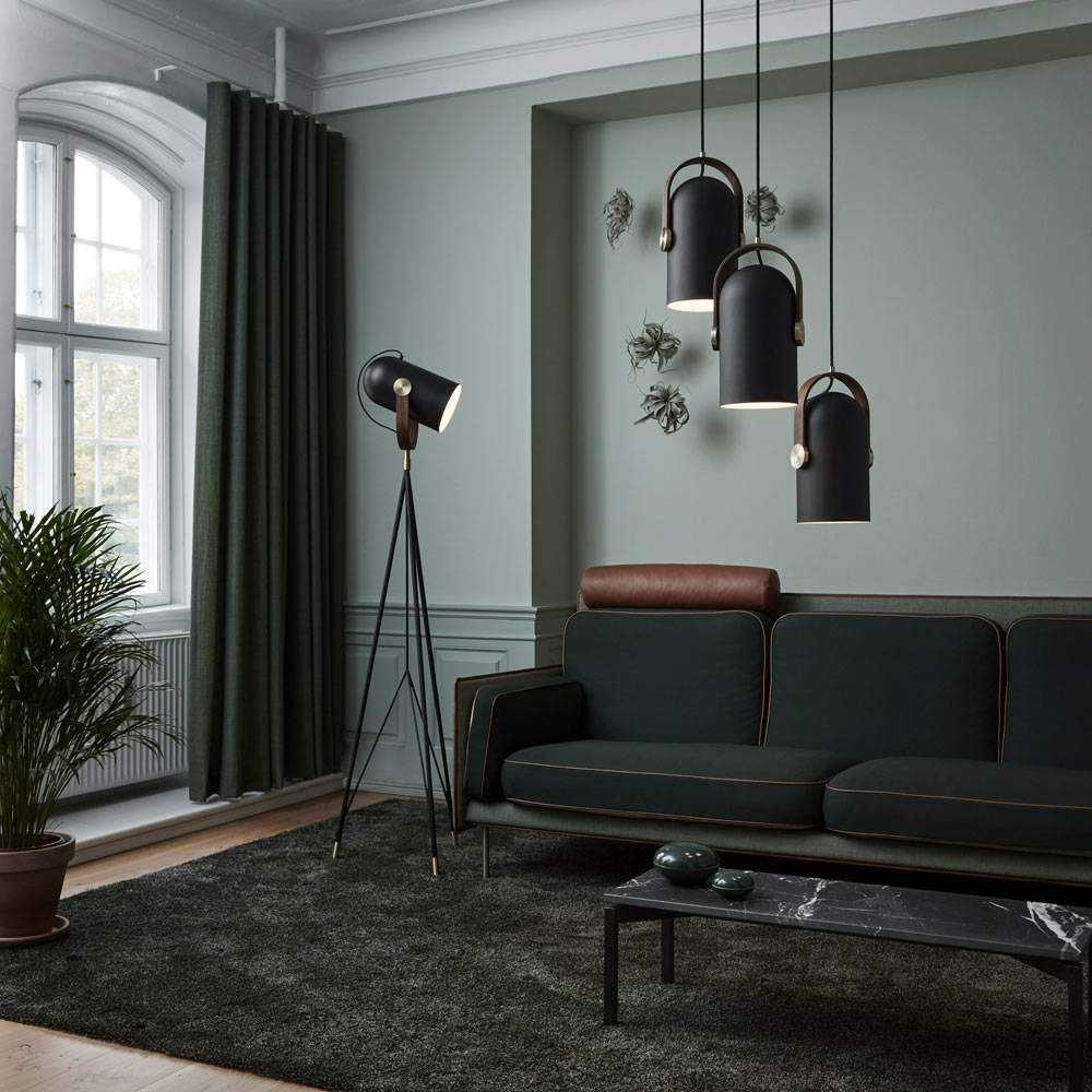 Carronade Spot Pendant Light in living room.