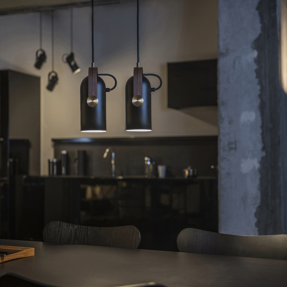 Carronade Spot Pendant Light in living room.