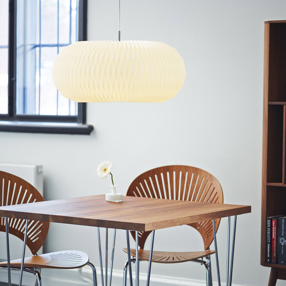 Donut Pendant Light in dining room.