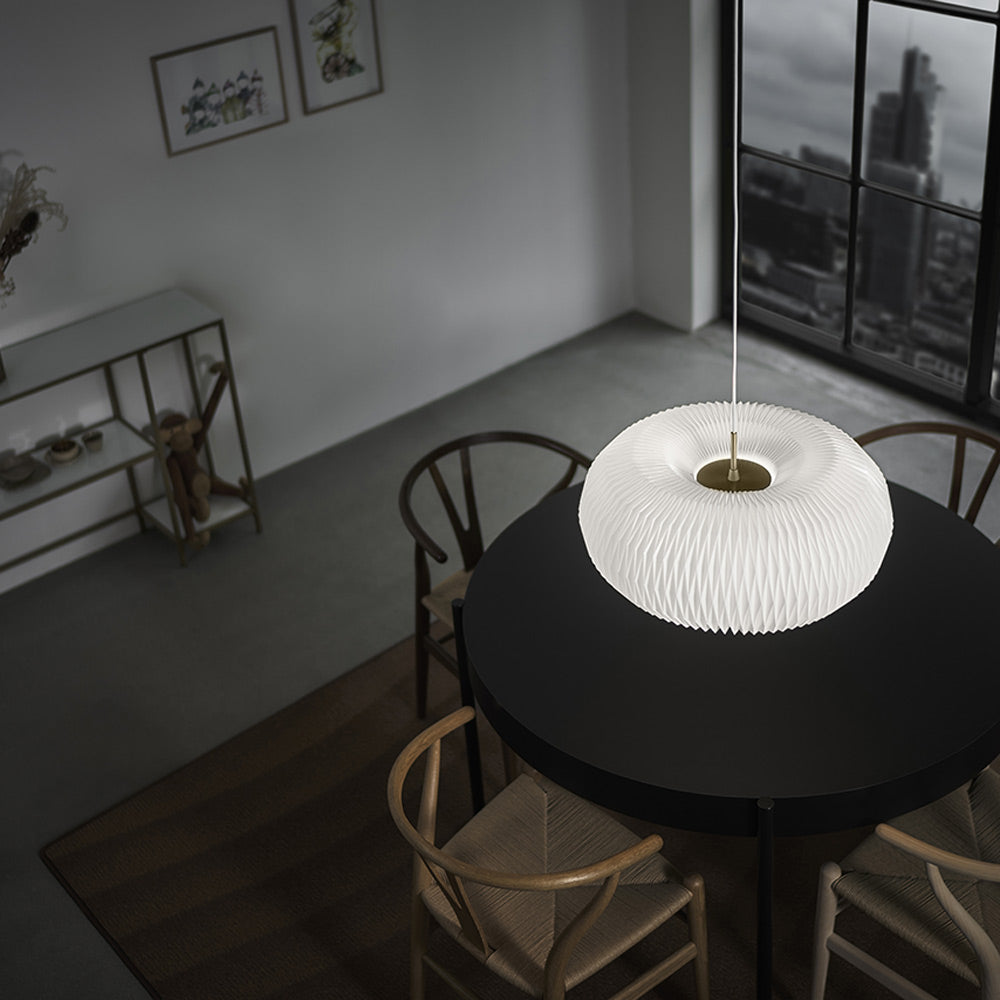 Donut Pendant Light in dining room.
