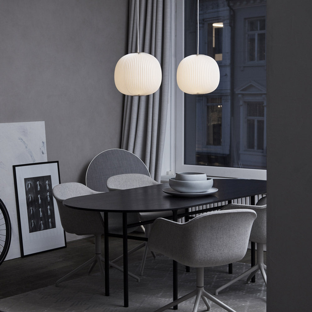 Lamella Pendant Light in dining room.