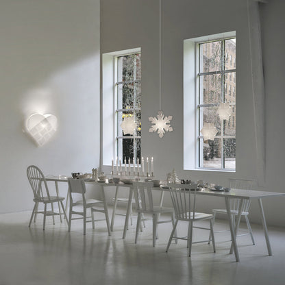 Snowflake Pendant Light in dining room.