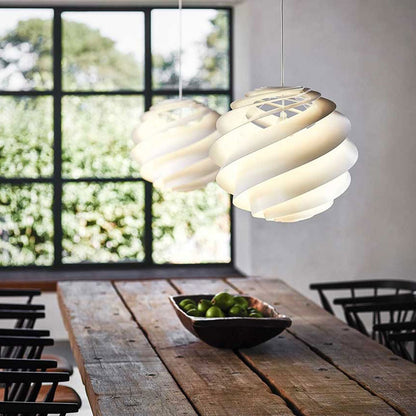 Swirl 3 Pendant Light in dining room.