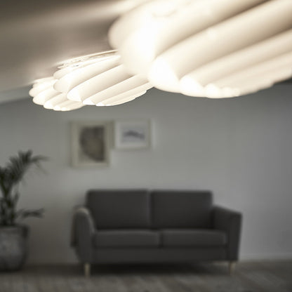 Swirl Flush Mount Ceiling Light in living room.