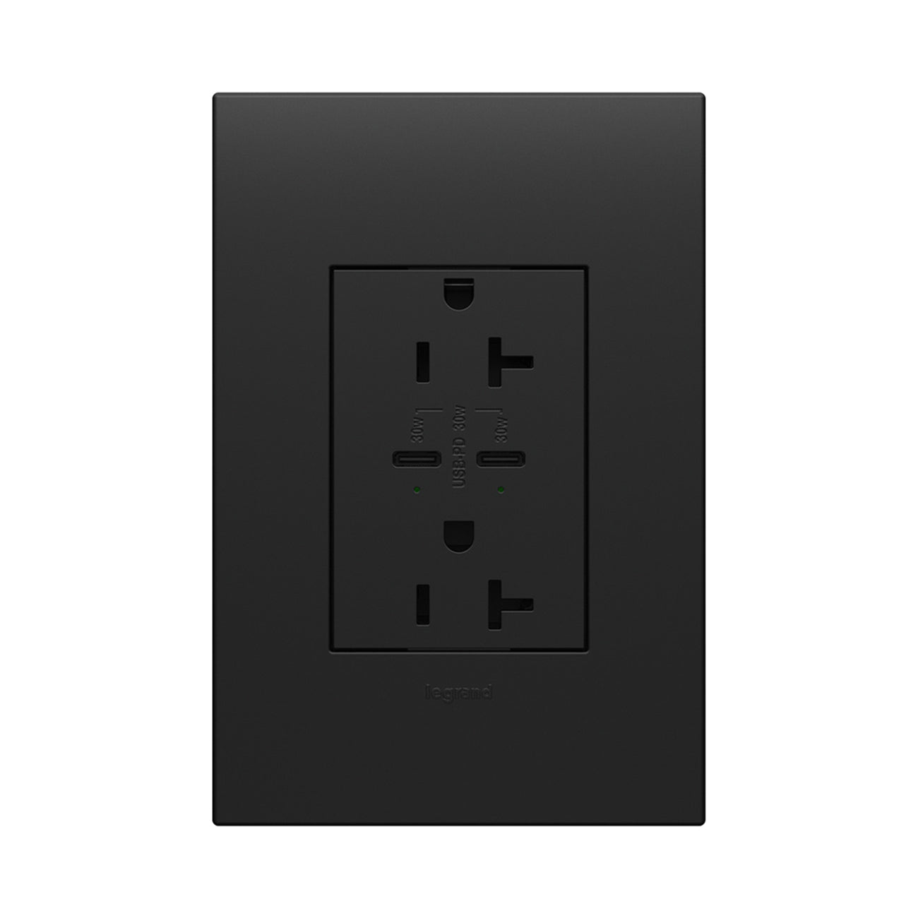 Adorne Tamper-Resistant Ultra-Fast Plus Power Delivery USB Type-C/C Outlet in Detail.