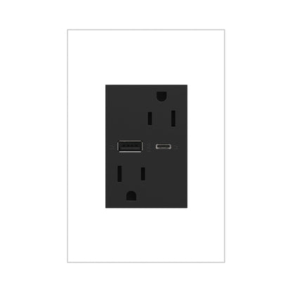 Adorne Tamper-Resistant Ultra-Fast USB Type-A/C Outlet.
