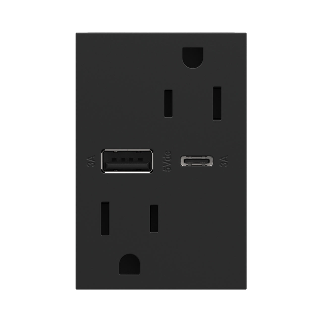 Adorne Tamper-Resistant Ultra-Fast USB Type-A/C Outlet in Detail.