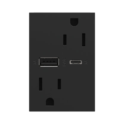 Adorne Tamper-Resistant Ultra-Fast USB Type-A/C Outlet in Detail.