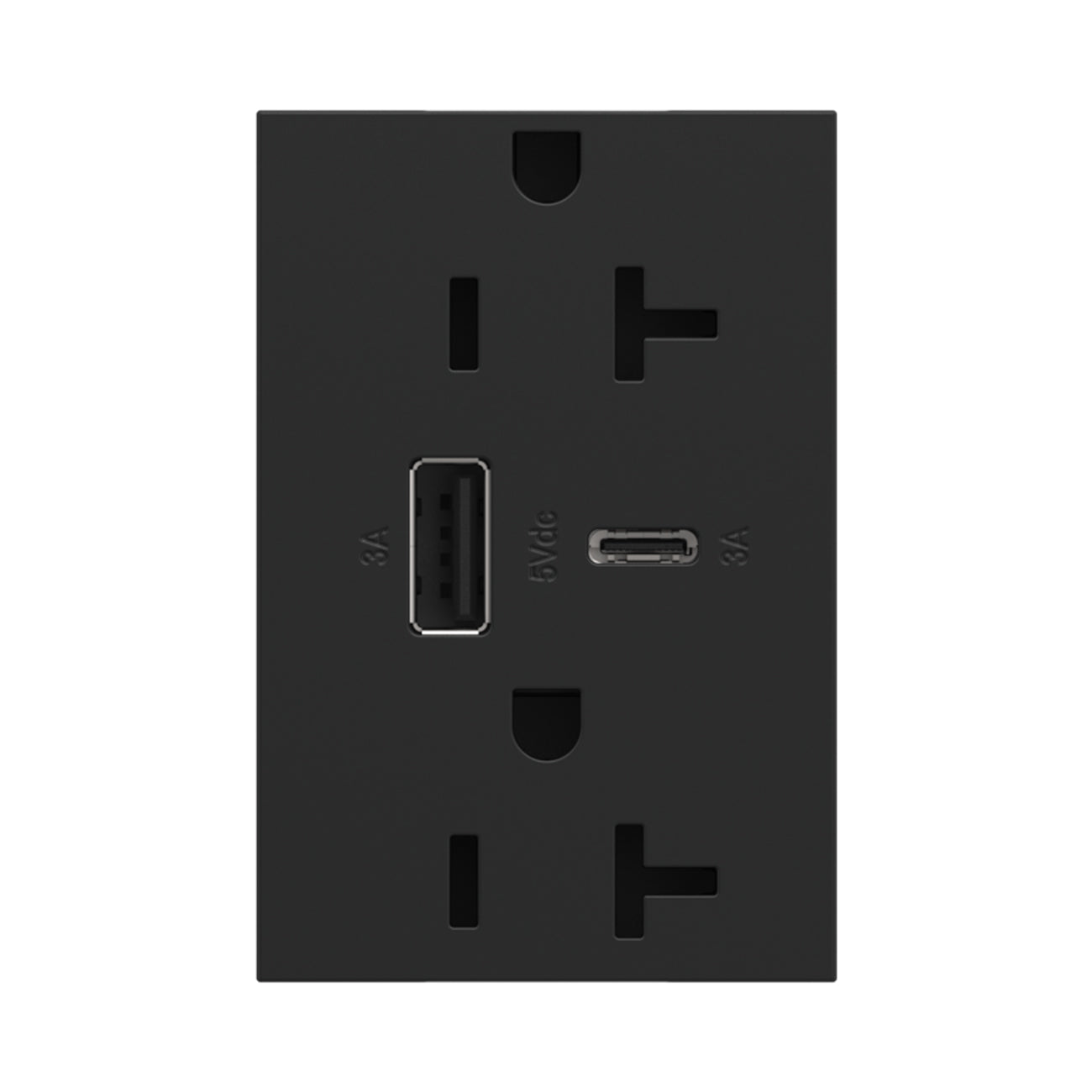 Adorne Tamper-Resistant Ultra-Fast USB Type-A/C Outlet in Detail.