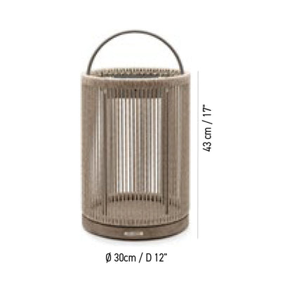 Alto Outdoor Solar LED Lantern - line drawing.
