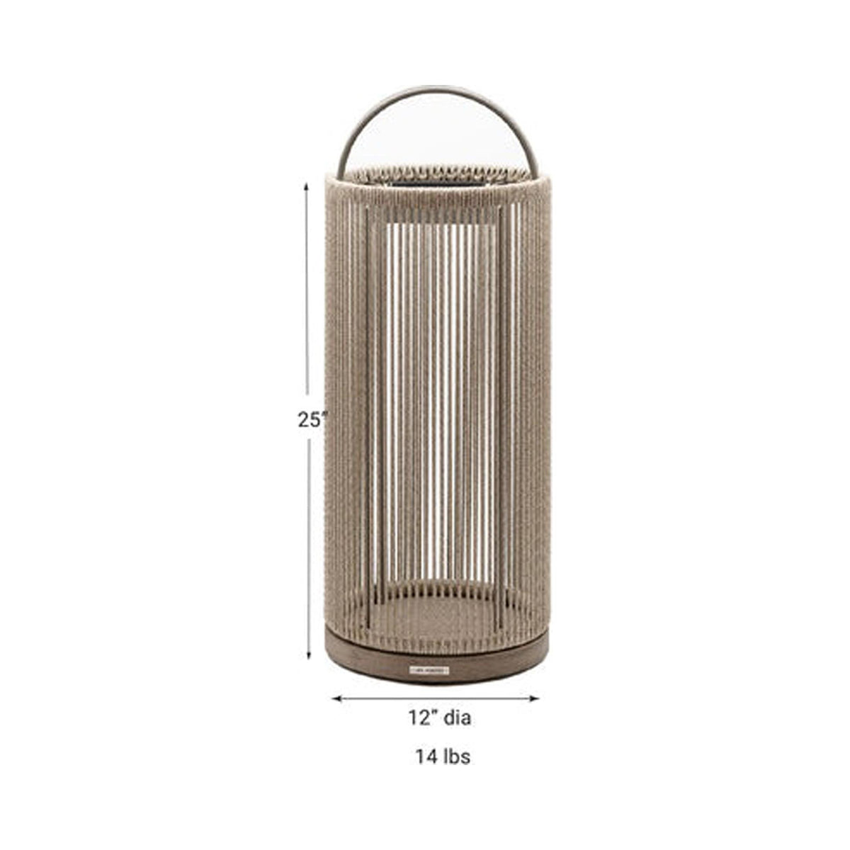 Alto Solar LED Lantern - line drawing.