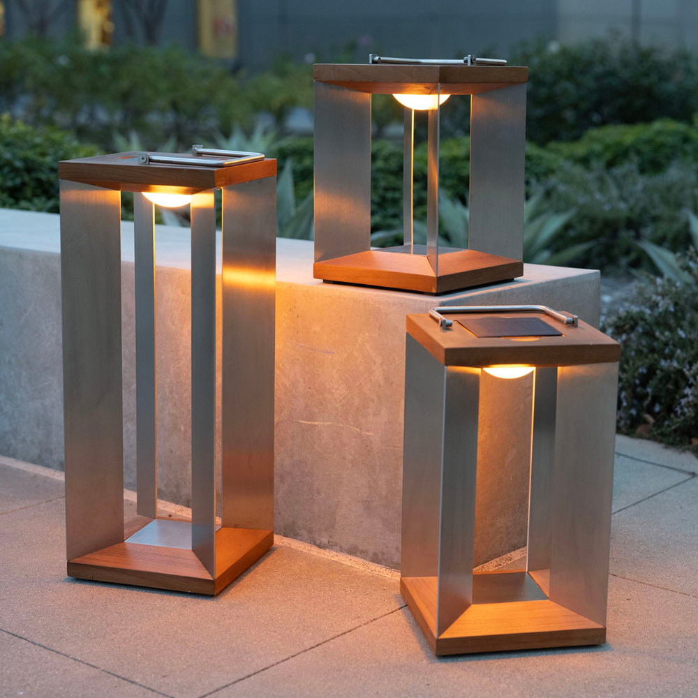 Blade 2.0 Outdoor Solar LED Lantern in Outside Area.