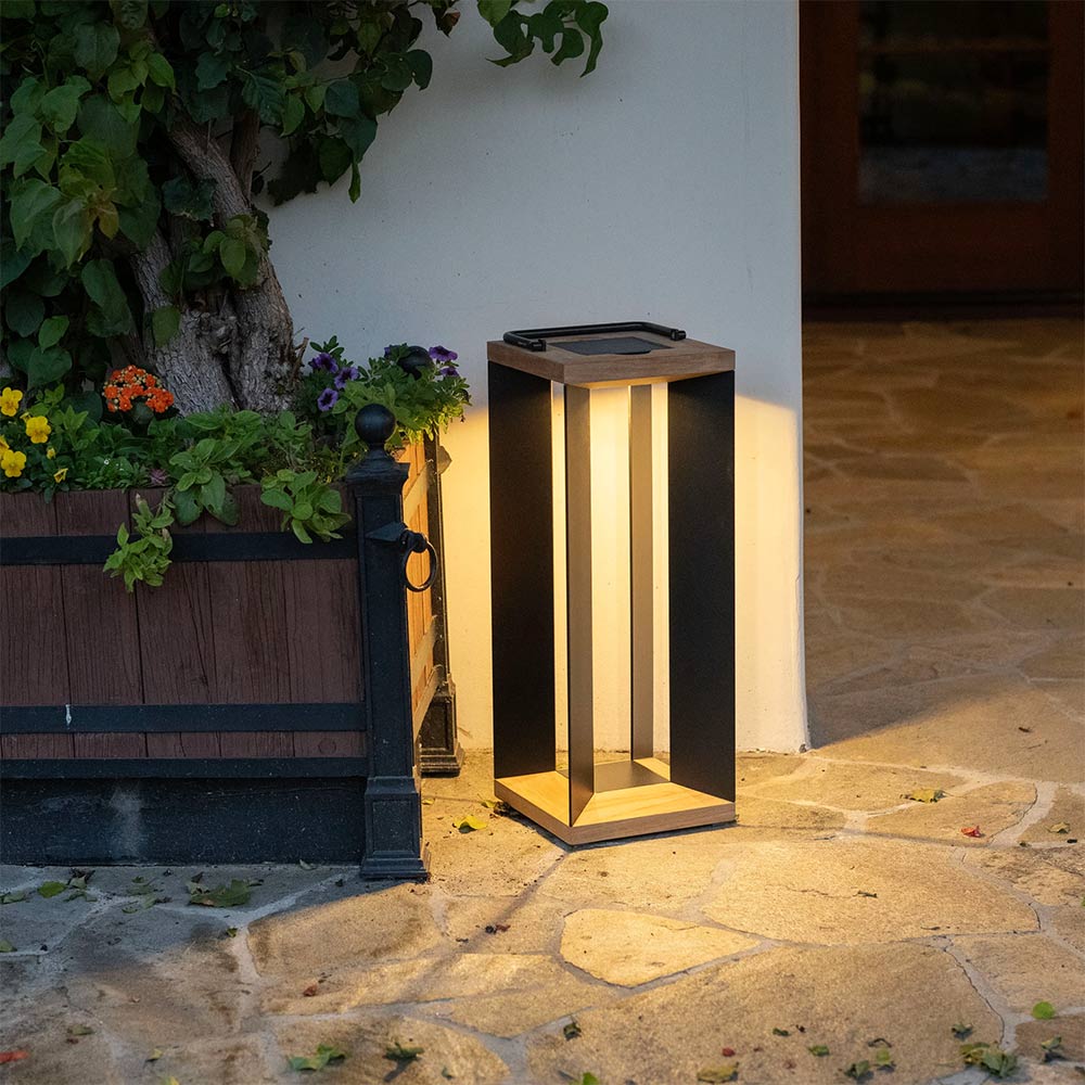 Blade 2.0 Outdoor Solar LED Lantern in Outside Area.