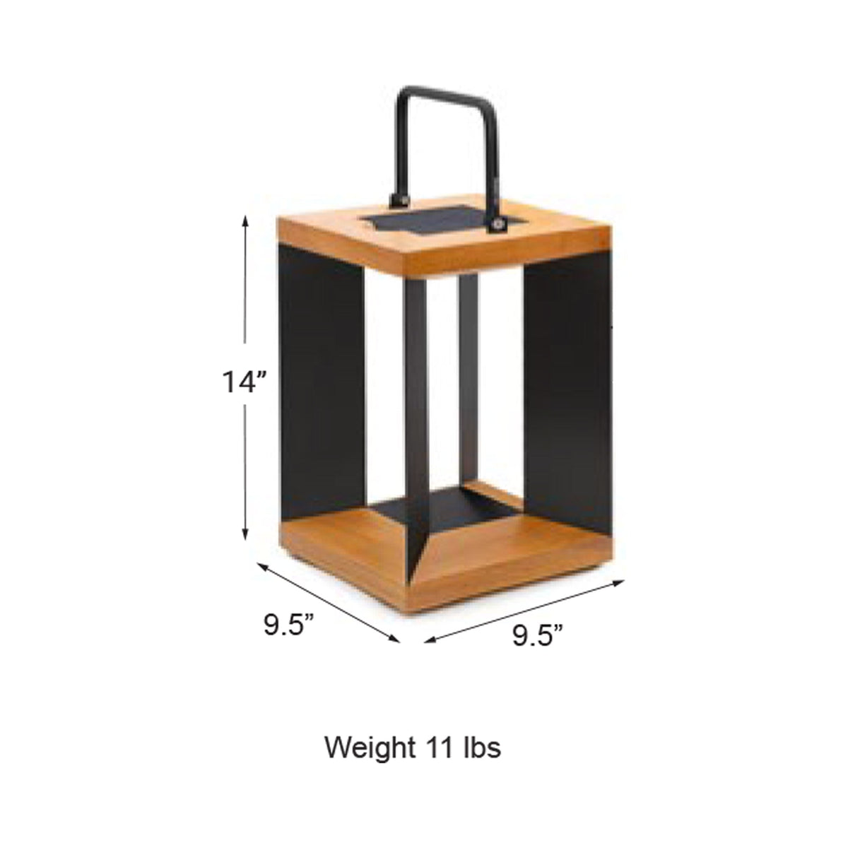 Blade 2.0 Outdoor Solar LED Lantern - line drawing.