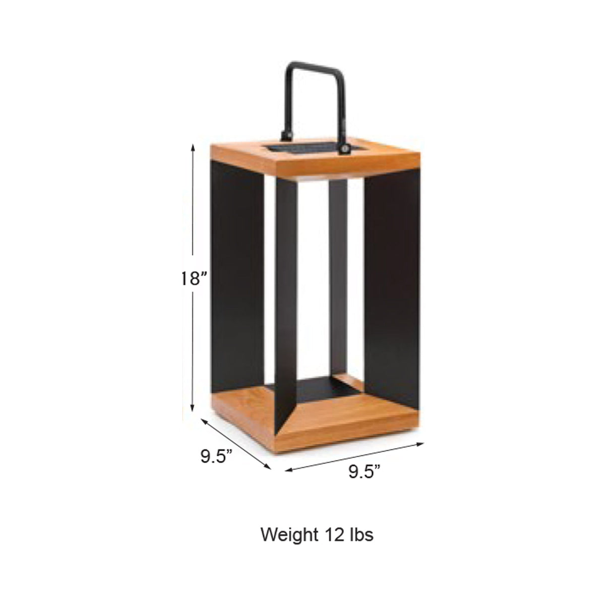 Blade 2.0 Outdoor Solar LED Lantern - line drawing.