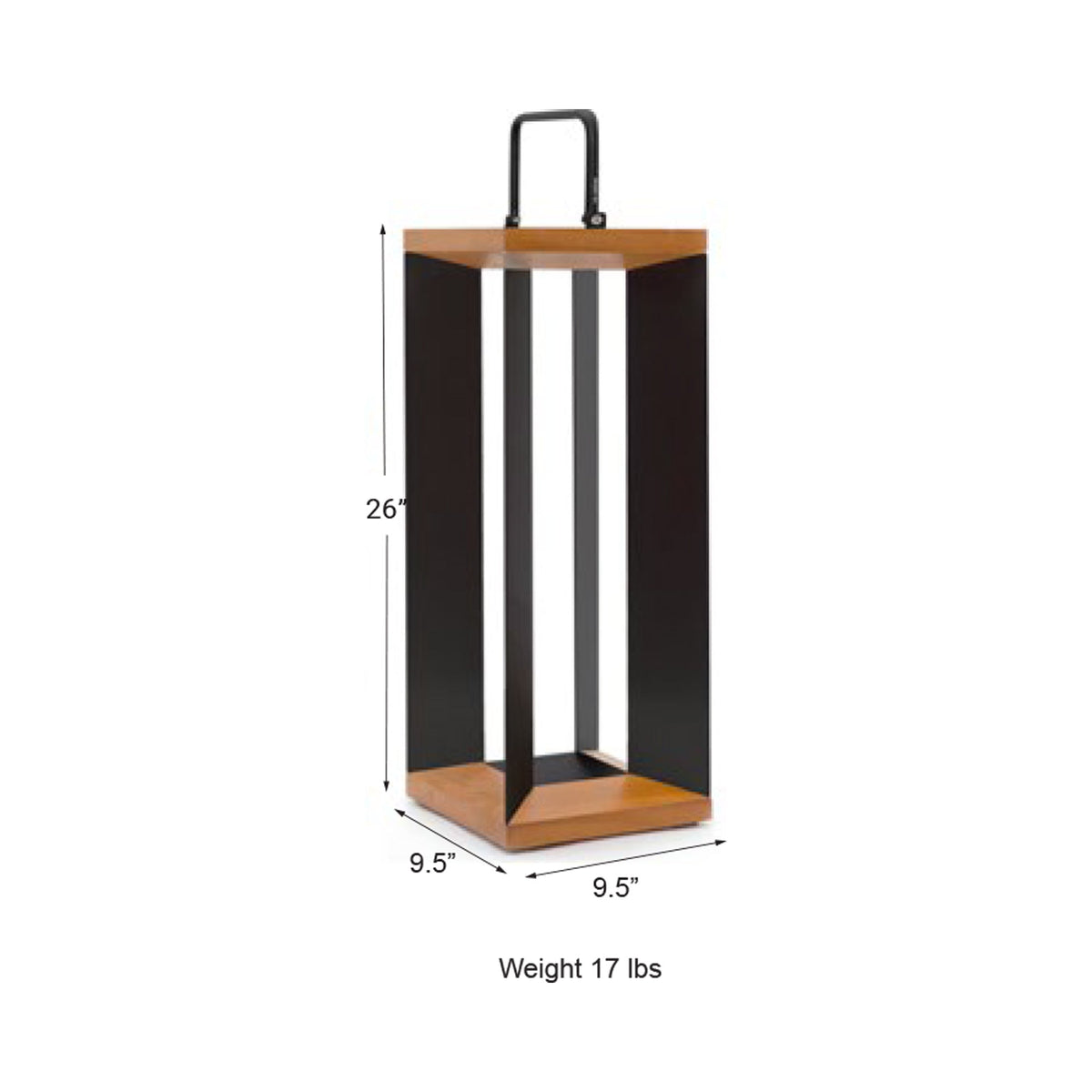 Blade 2.0 Outdoor Solar LED Lantern - line drawing.
