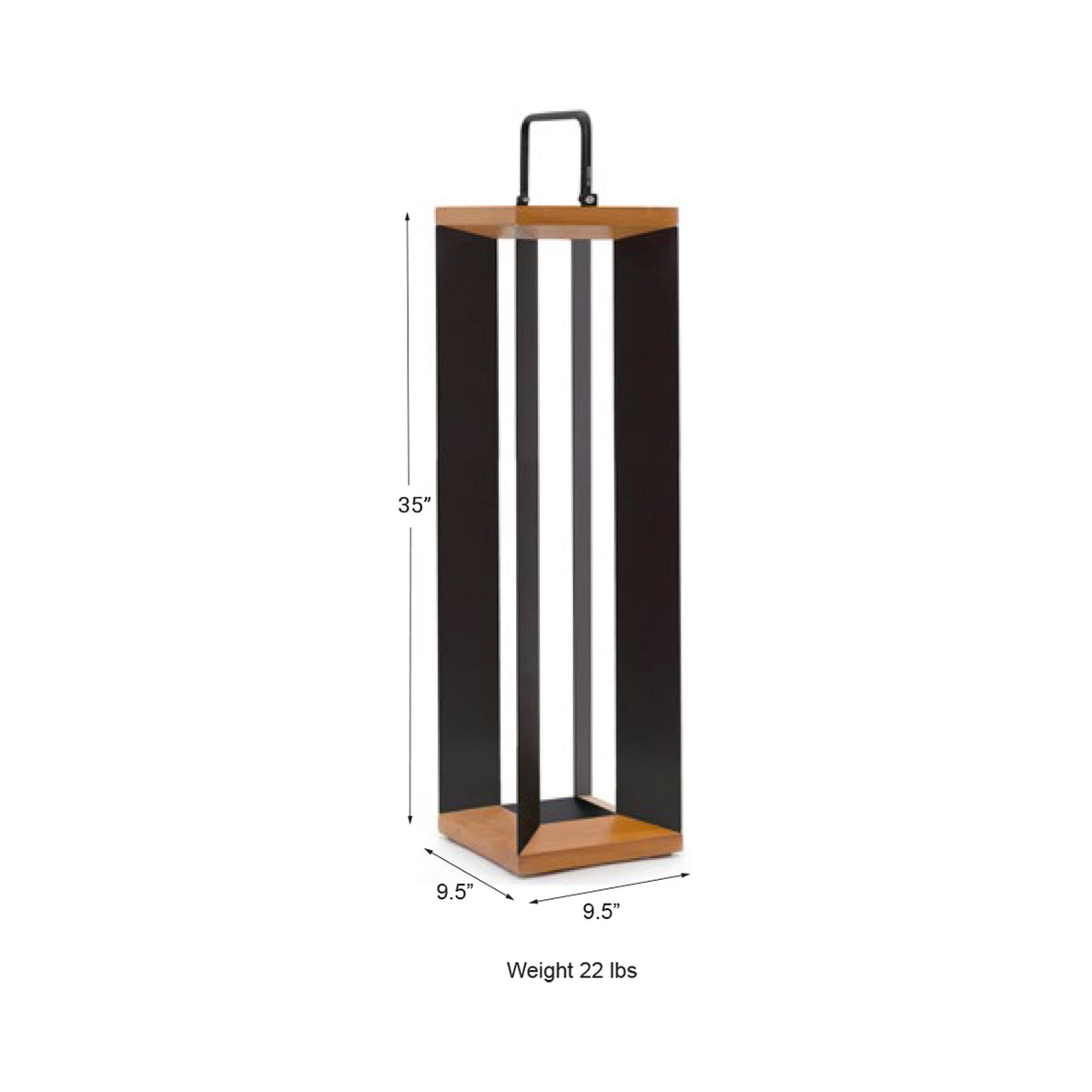 Blade 2.0 Outdoor Solar LED Lantern - line drawing.